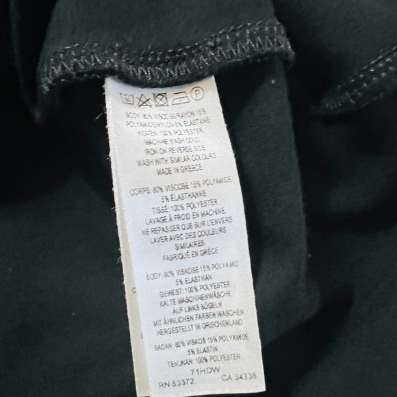 French Connection Mesh Detail Cap Sleeves Sheath Dress Size 10 Black - Picture 7 of 8